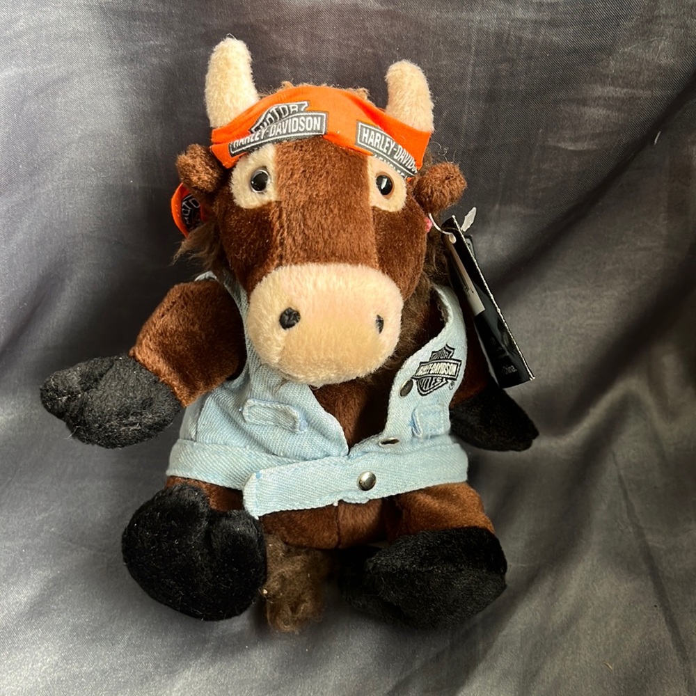 Harley Davidson Beanie Baby Plush Torque Bull Vintage 1999